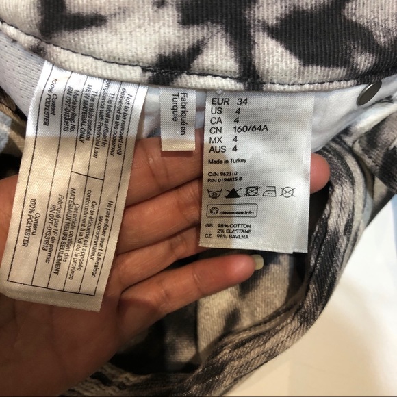 Isabel Marant H&M Biker Indigo Tie dye pants 4 US - Picture 3 of 5